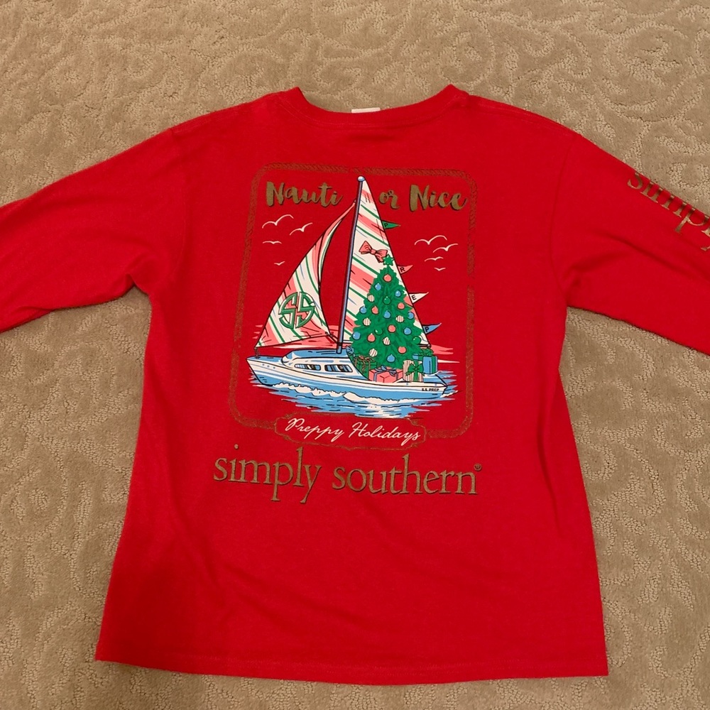 SIMPLY SOUTHERN- “Nauti or Nice” Christmas T-shirt